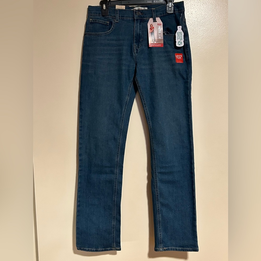 Levi’s  511 Slim Fit Stretch Adjustable Waistband Jeans 18. Reg 29/31  NWT